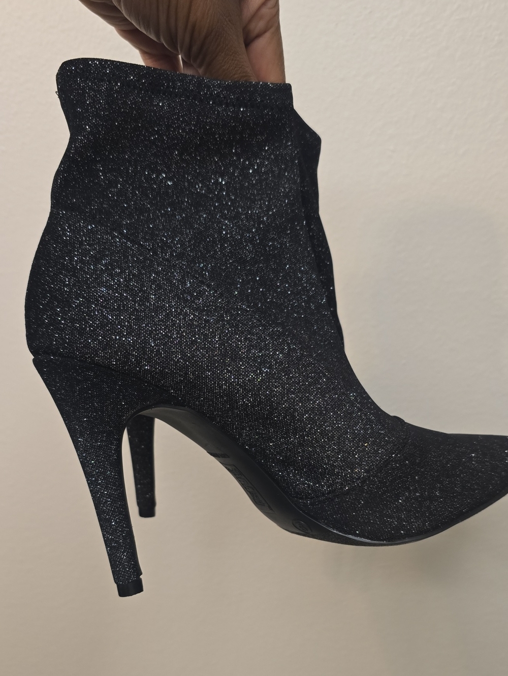 Black Glitter Ankle Boots US 9 NWT